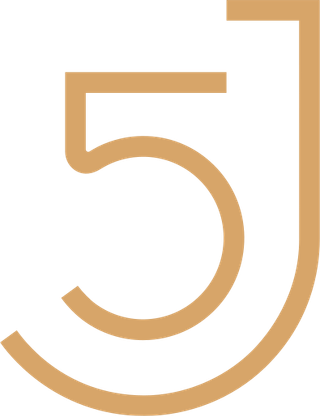 Логотип Cinco Jotas: цифра 5 и буква J