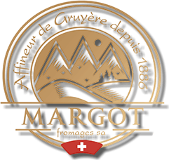 Логотип Margot Fromages: «Affineur de Gruyère depuis 1886»