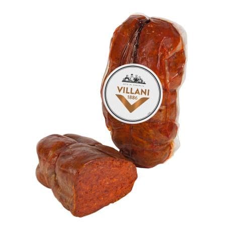 Батон ндуи Villani в натуральной оболочке и отрезанный кусок